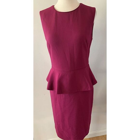 Ann Taylor fusia color dress size 0 stretchy work dress - Picture 1 of 6